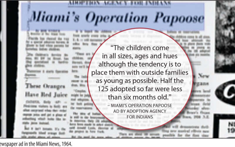 Newspaper about adoption