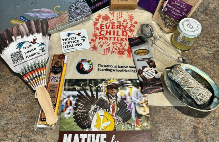 Participants in the oral history project receive a care package including items from Indigenous artisans around Turtle Island